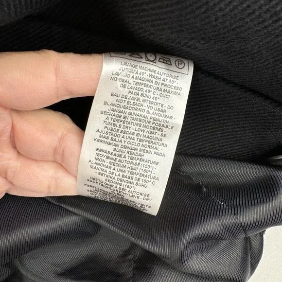 Naf Naf Military/March Band/ Dark Academia Black Blazer Sz 36/S 100% Cotton - Picture 10 of 14